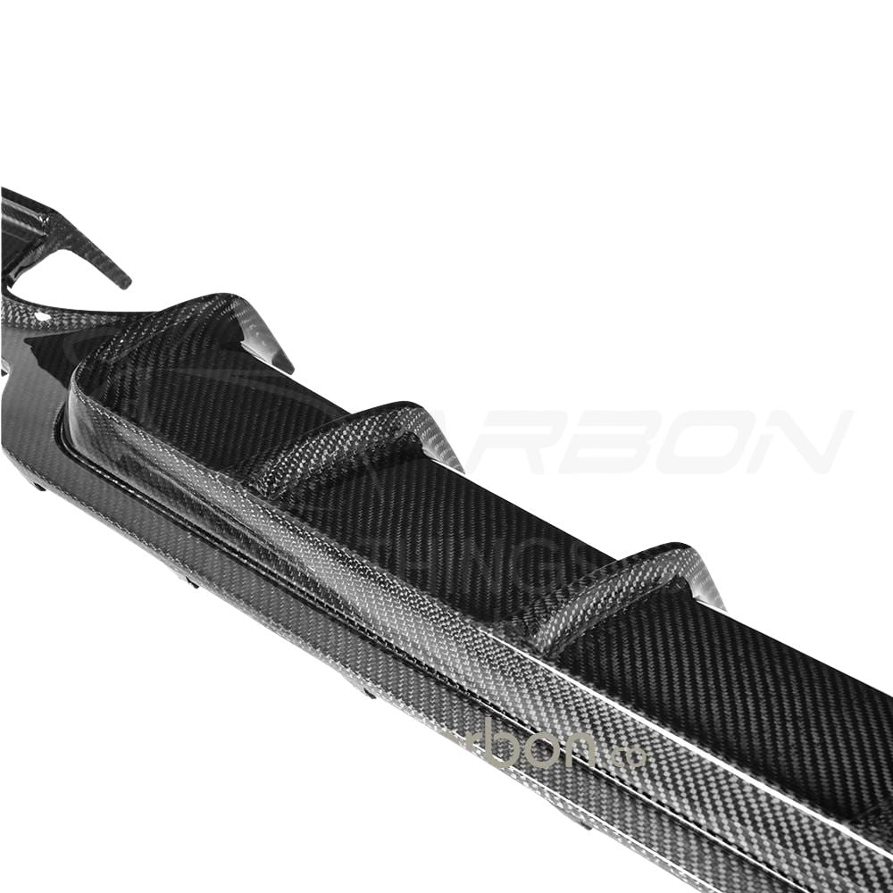 BMW F36 4 Series Coupe full carbon fiber kit by CT Carbon, featuring dual exhaust, installed on the vehicle.
