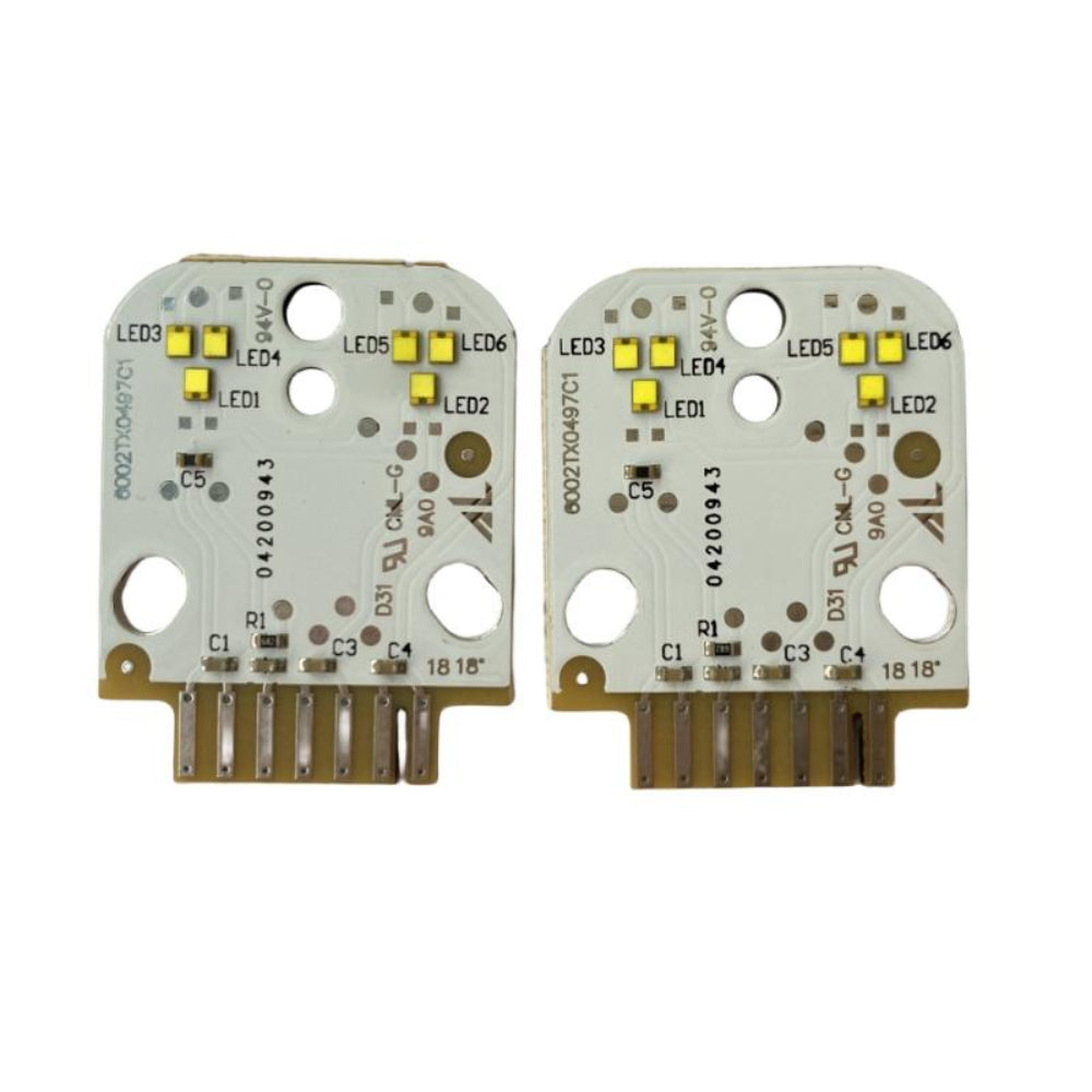 BMW G01 X3 pre-LCI yellow adaptive DRL module set by CT Carbon, showing close-up of yellow daytime running lights on vehicle.