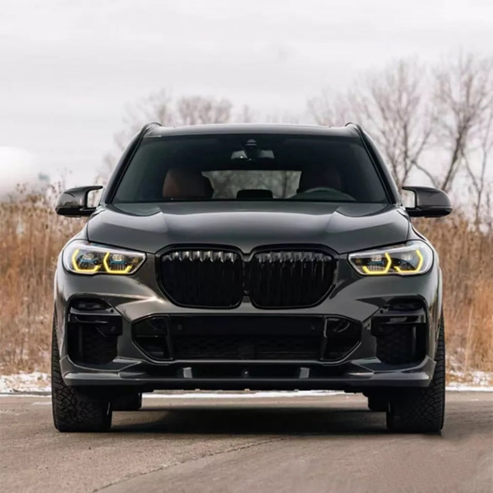 BMW G05 X5 yellow DRL module set by CT Carbon, featuring LED daytime running lights for 2019-2022 models.
