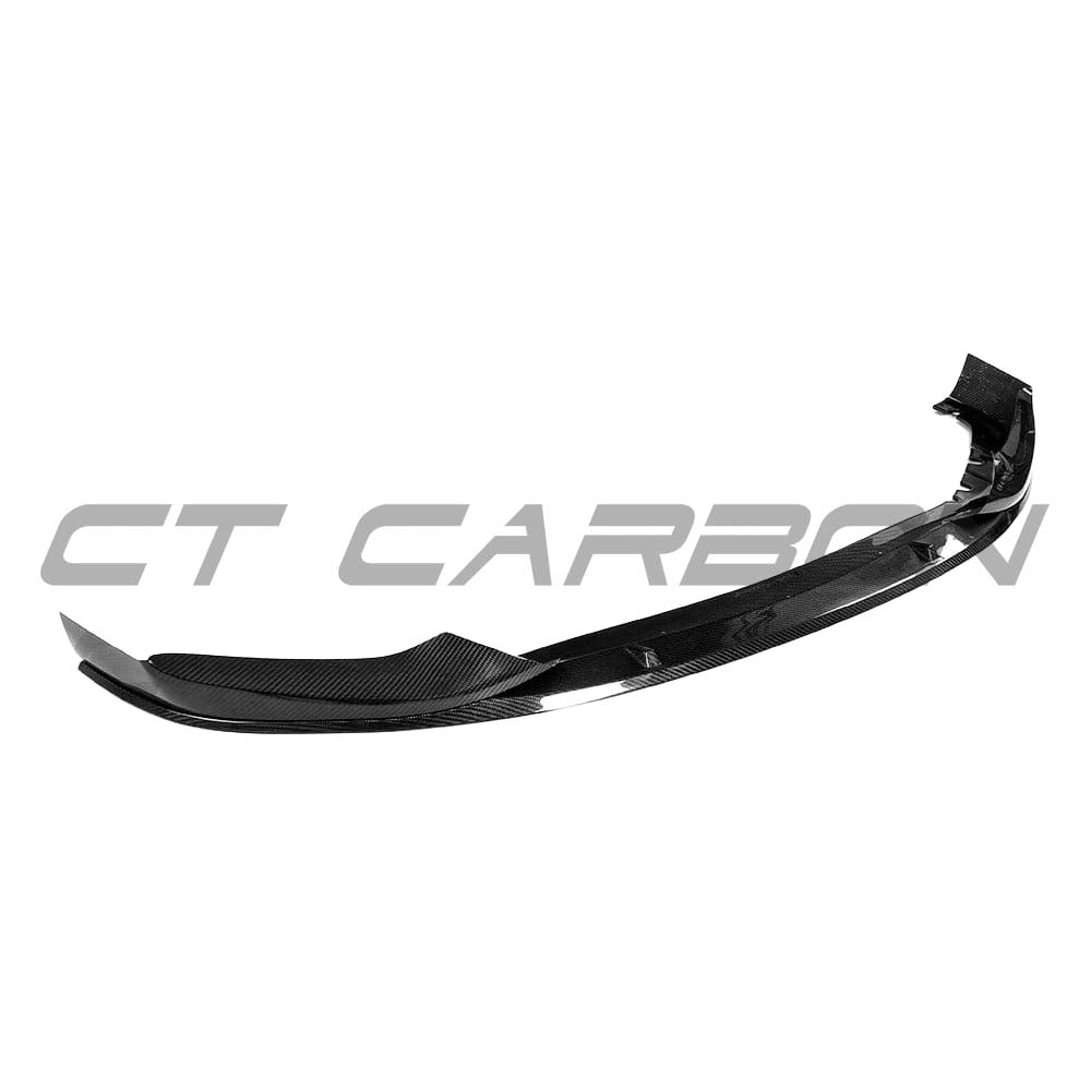 BMW G30 5 Series V8 carbon fiber kit by CT Carbon, featuring sporty splitter with V8 styling for G30 model.