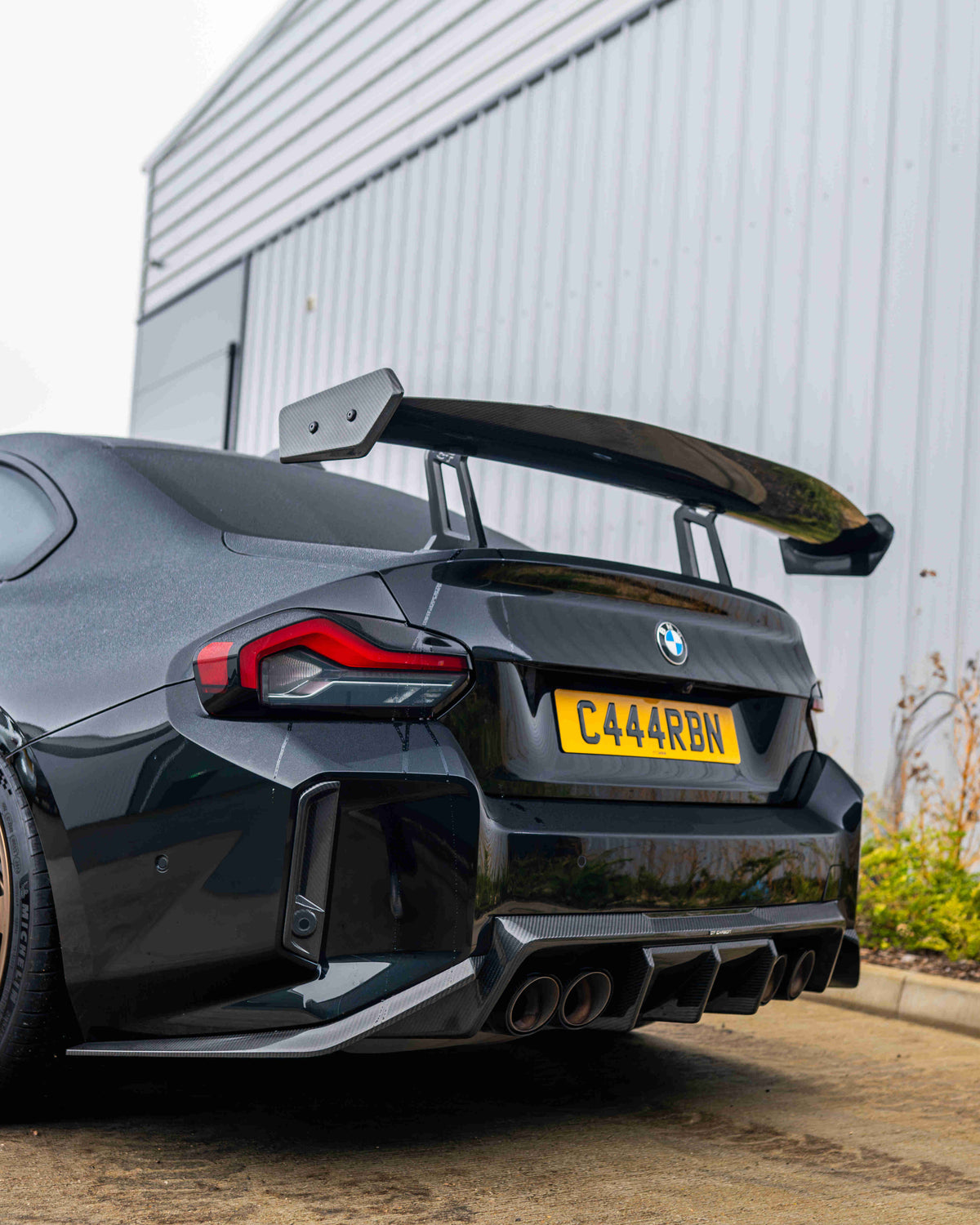 BMW G87 M2 & G42 2 SERIES CARBON FIBRE SWAN NECK WING - CT DESIGN