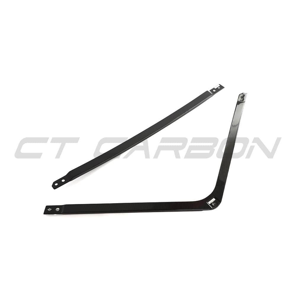BMW G81 M3 Touring full carbon fiber engine dress-up kit by CT Carbon, including engine strut brace and detailed carbon fiber components.
