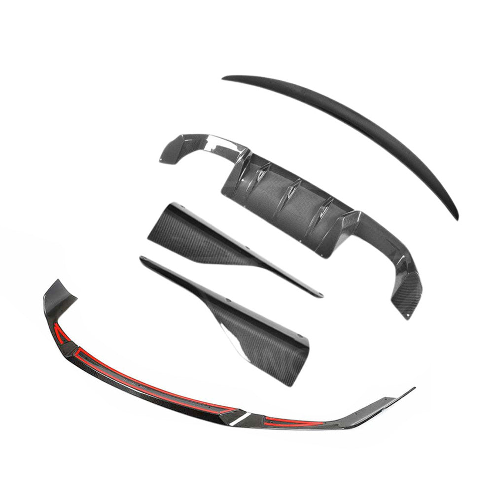 BMW M2C F87 full carbon fiber kit by CT Carbon, featuring MP style components on a sleek sports car.
