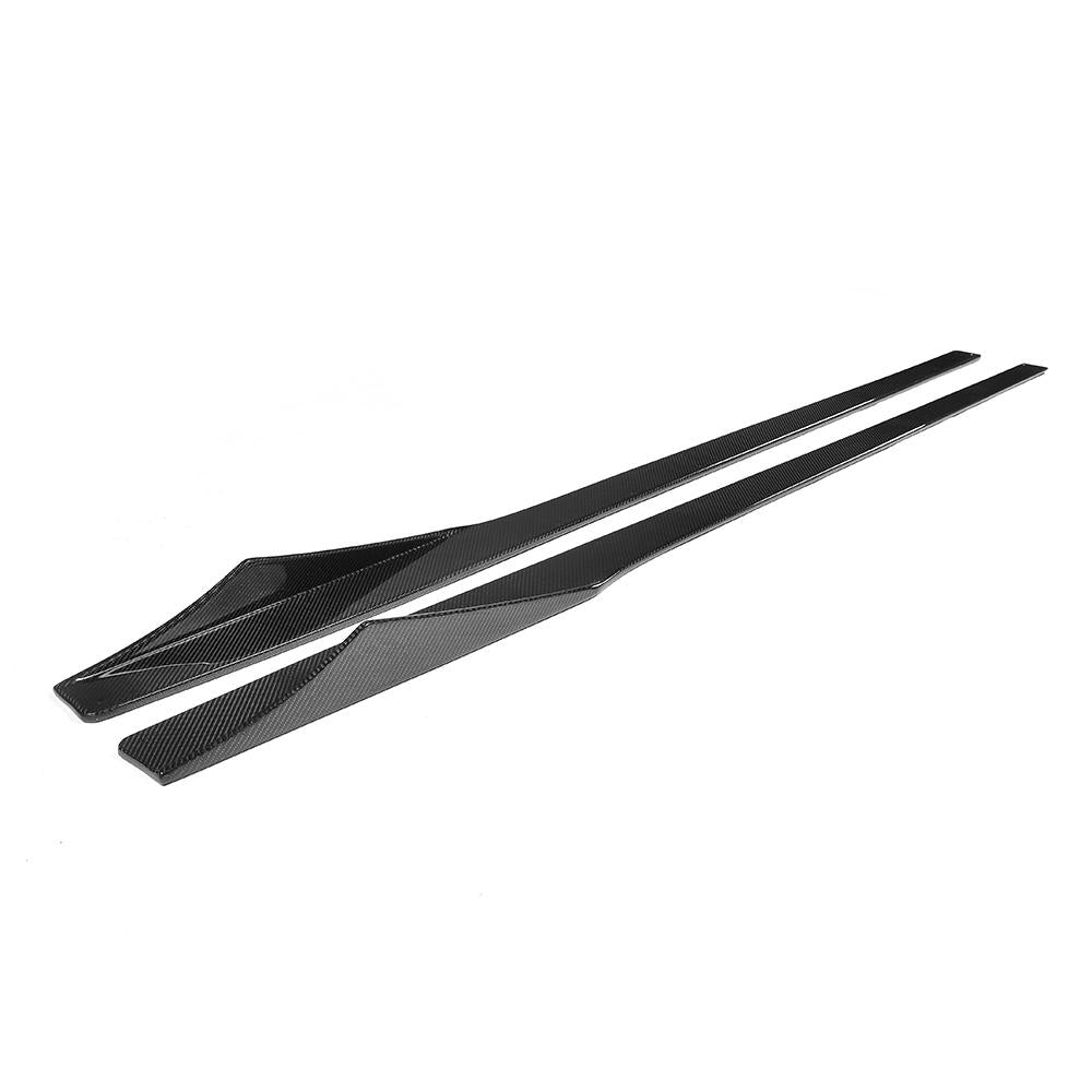 BMW M2 F87 carbon fibre side skirts by CT Carbon, V2 style, featuring sleek, lightweight design for enhanced aerodynamics and sporty look
