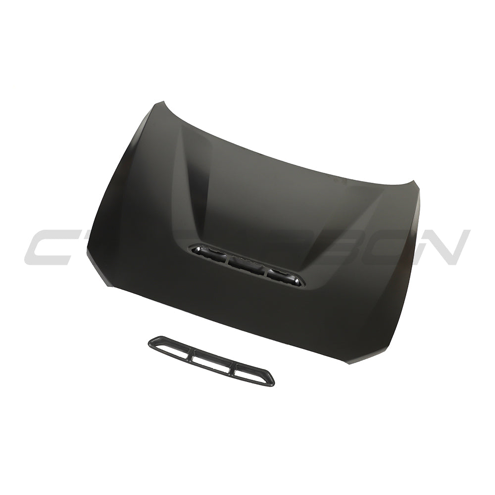 BMW M2, M2C F87, F20, F22 1 & 2 Series aluminum bonnet by CT Carbon, showing a sleek, lightweight car hood.