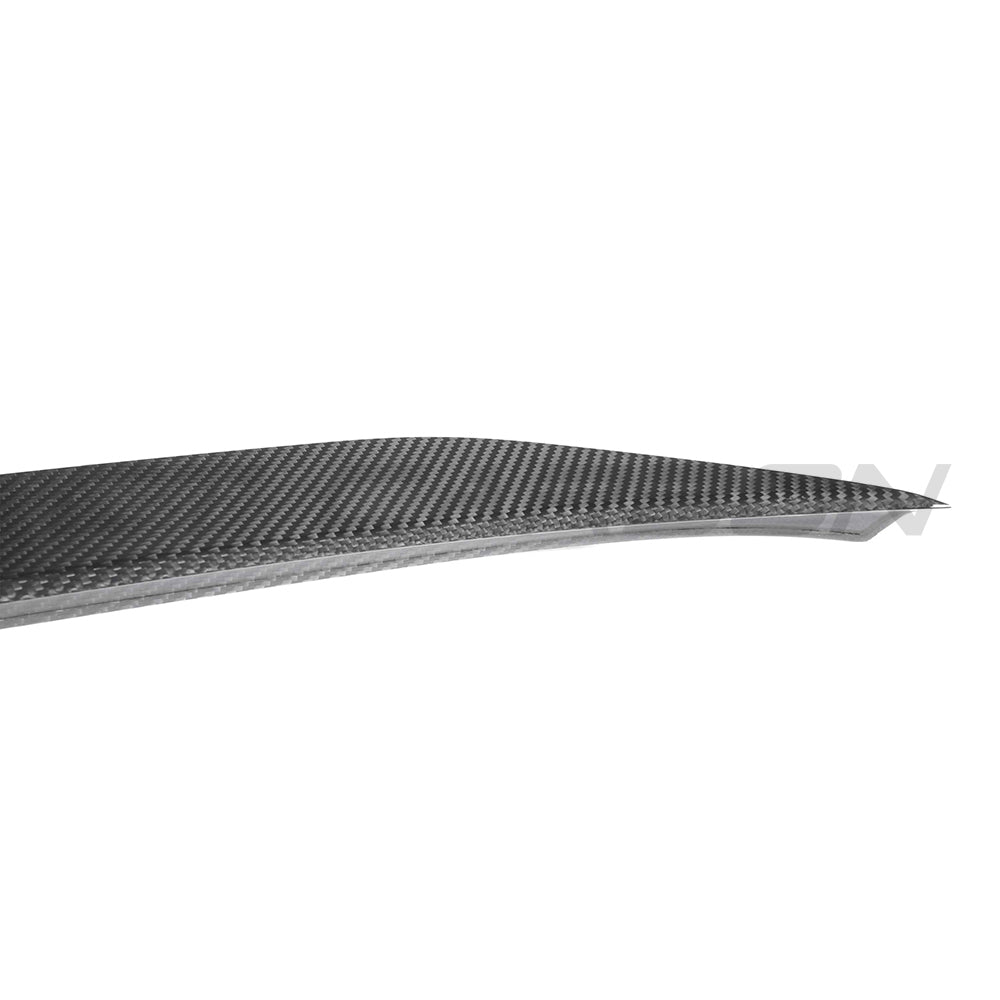 BMW M3 F80 and F30 3 Series CT Carbon pre-preg carbon fibre spoiler, V2, showcasing its sleek aerodynamic design