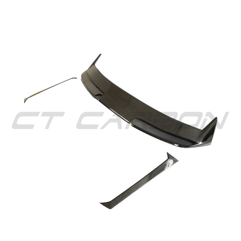 BMW M3 G81 carbon fibre spoiler by CT Carbon, showcasing the sleek, aerodynamic design on the G21 3 Series model.