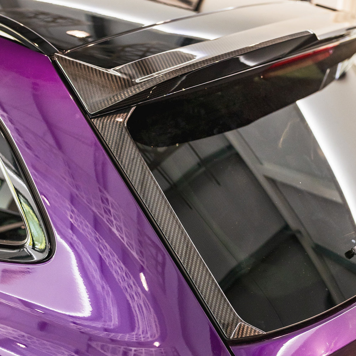 BMW M3 G81 G21 carbon fibre spoiler by CT Design, lightweight aerodynamic rear spoiler for sporty look and performance.