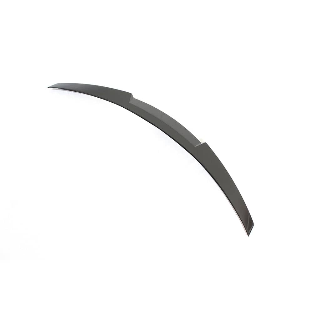 Gloss black V-style spoiler for BMW M4 F82 by CT Carbon, showcasing the aerodynamic design and sleek finish.