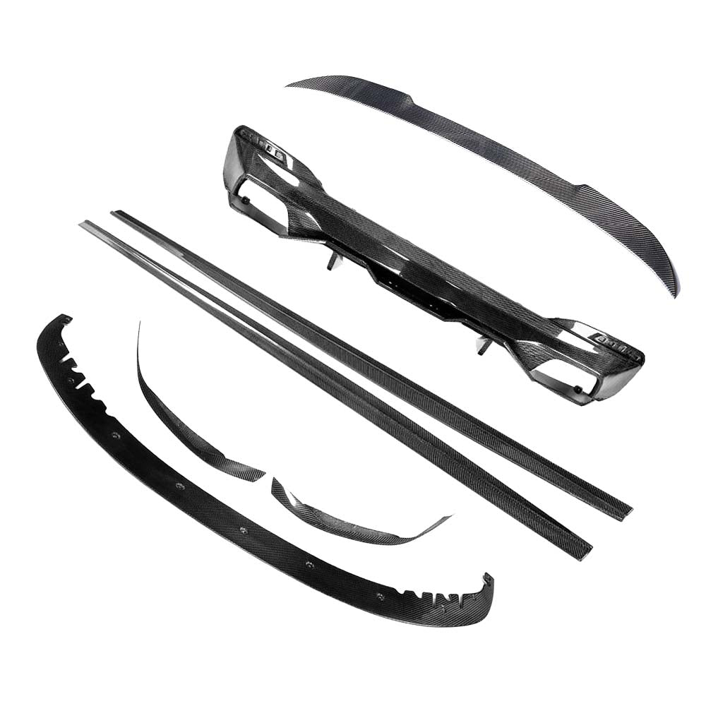 BMW G30 5 Series carbon fibre kit by CT Carbon, featuring a sleek spoiler and ducktail style for a sporty look.