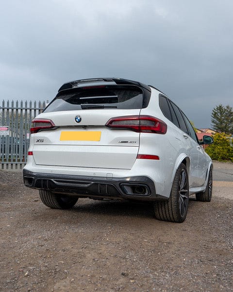 BMW X5 G05 2018+ CT Carbon gloss black spoiler, MP style, designed for aerodynamic enhancement and stylish look.