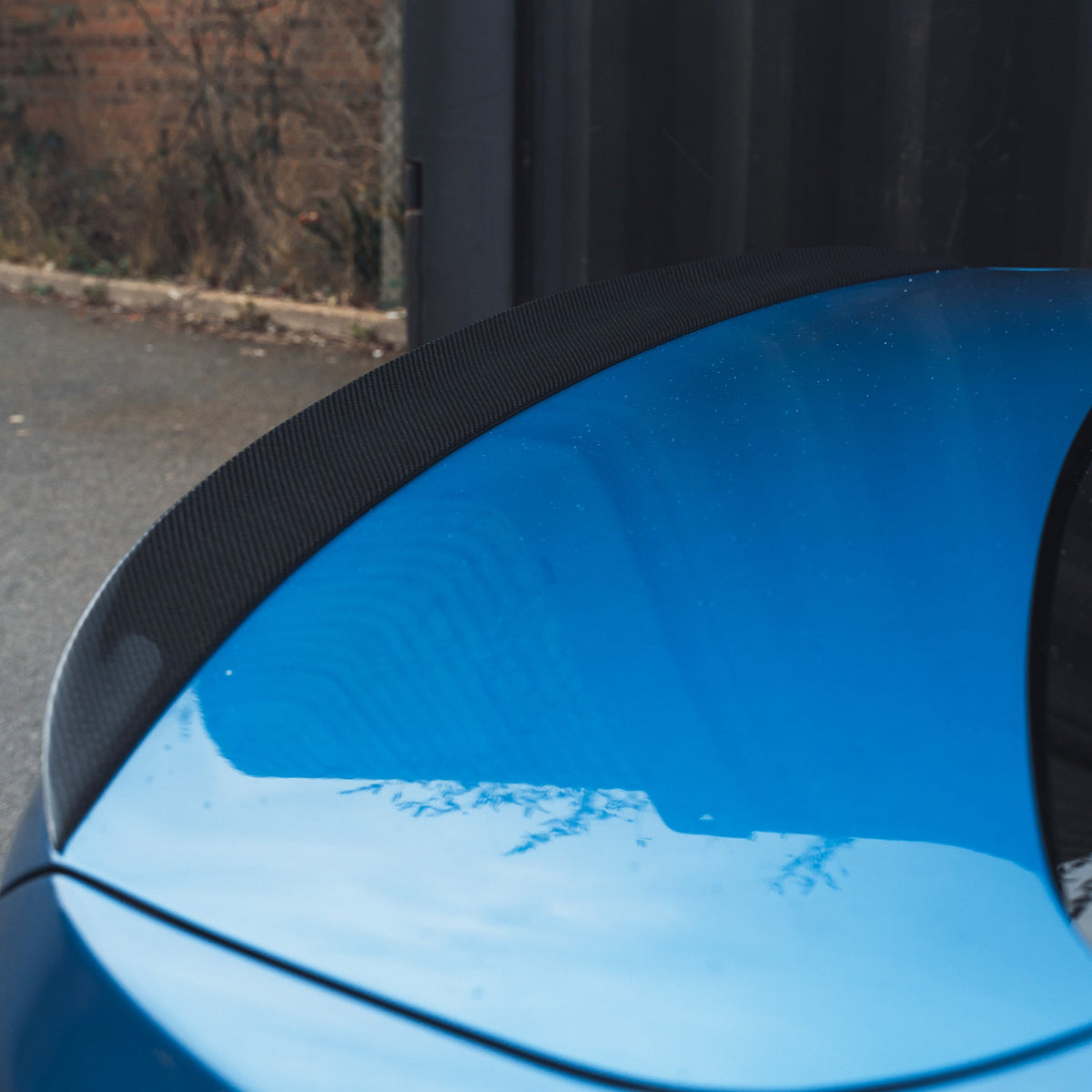 BMW F30 3 Series saloon full carbon fiber kit by CT Carbon, showing close-up of carbon fiber panels and sleek finish.