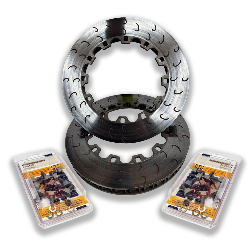 BMW M2, M3, M4 F80, F82, F87 big brake kit with AP Racing CP9660 nickel-plated calipers from XC3 Engineering, complete upgrade kit.