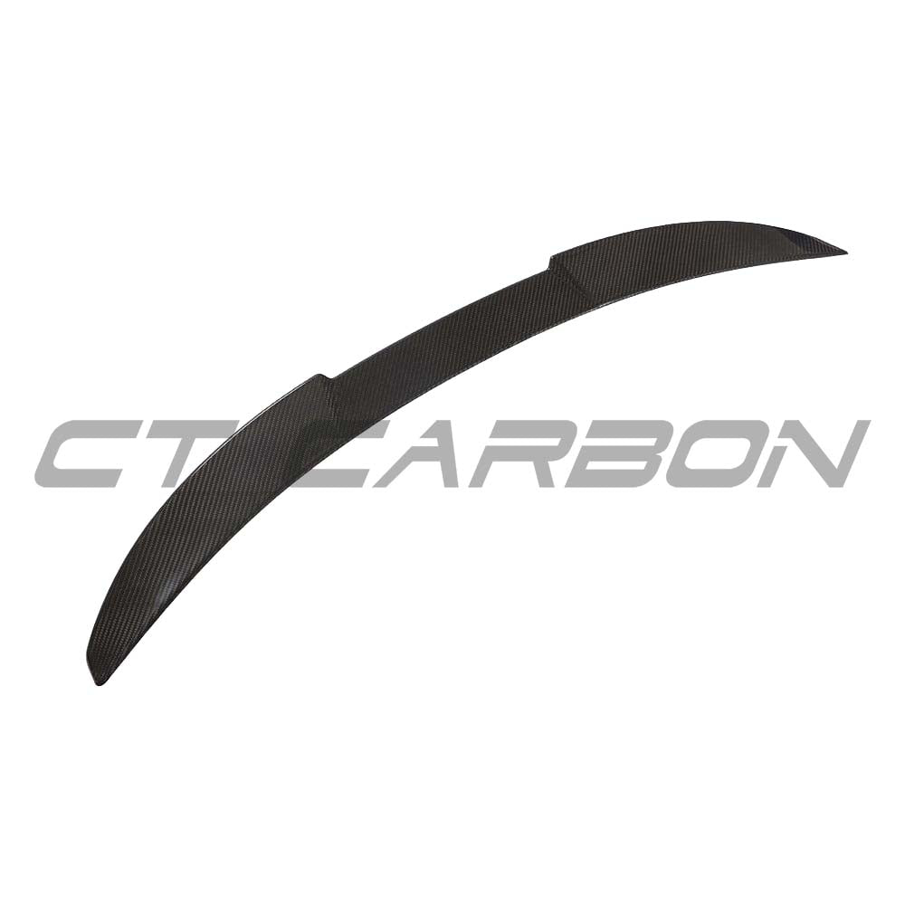 BMW G80 M3 full carbon fibre kit by CT Carbon, showcasing sleek carbon fibre parts and V10 engine details on the car.