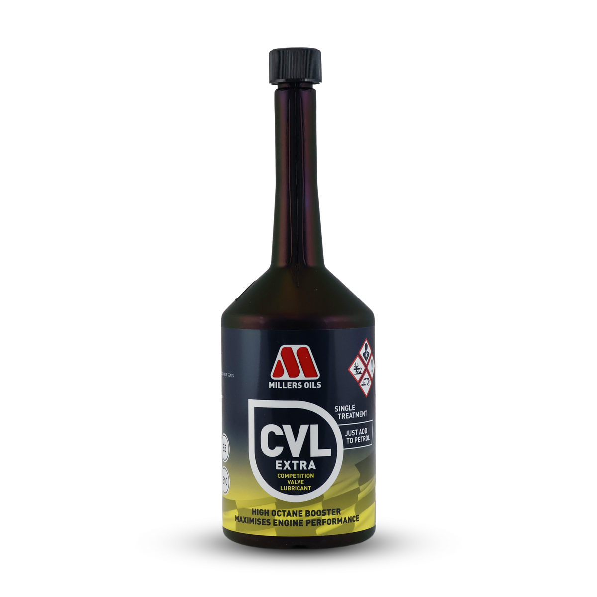 Millers CVL Turbo Fuel Additive Extra 500ml bottle, automotive additive and treatment for fuel system performance.