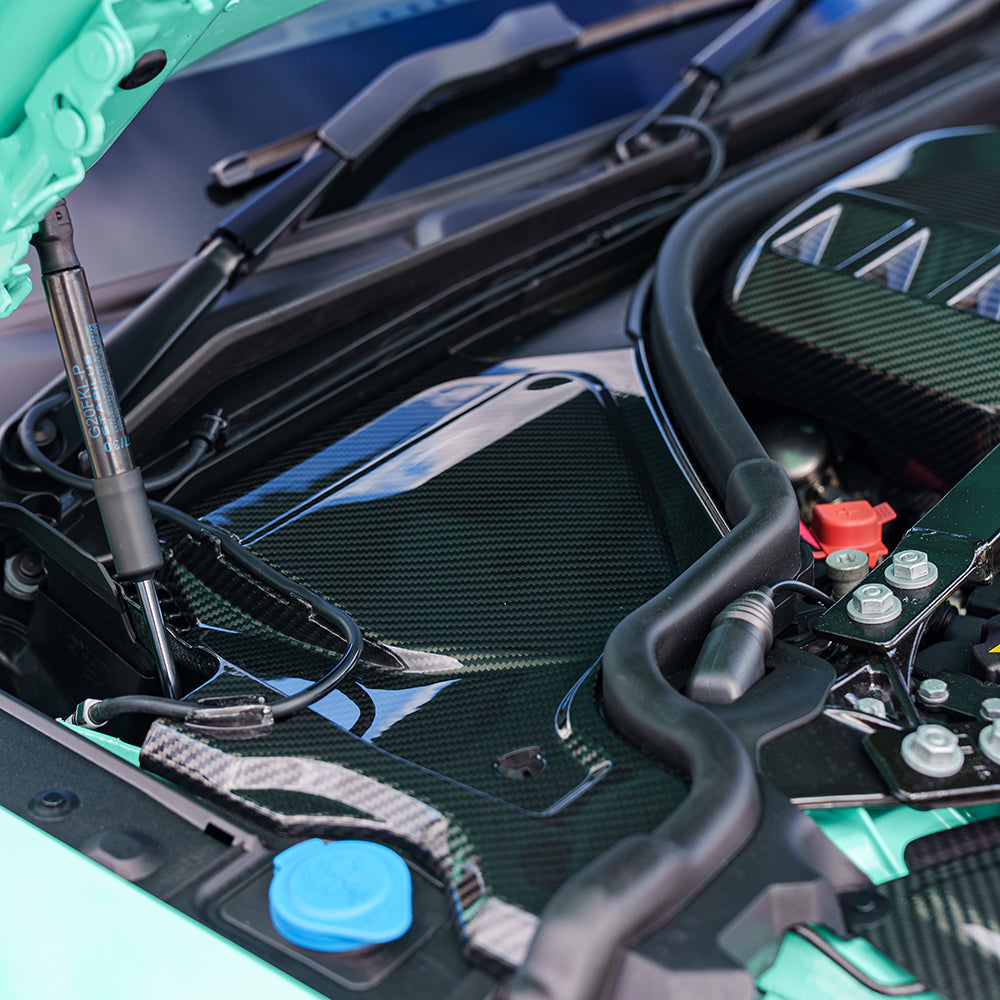 CT Carbon BMW M2 M3 M4 G87 G80 G81 G82 G83 carbon fibre engine bay upper trim, right-hand drive, automotive accessories.