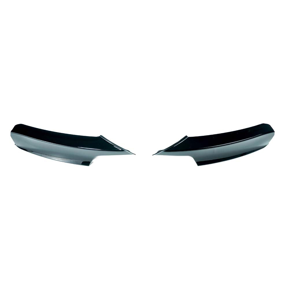 CT Carbon splitter corners for BMW 3 Series F30/F31 2011-2019, showing sleek black aerodynamic design on a car front.