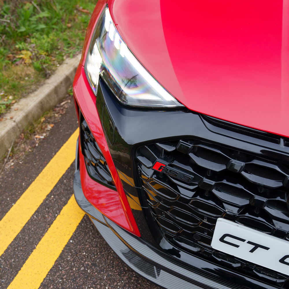 Full view of the CT Carbon RS3 8Y Sportback full carbon fibre kit on a 2022-2024 Audi RS3 8Y.