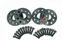 Bimecc STANCE KIT MMX Performance wheel spacers for BMW M135i and M140i, showing installed spacers on wheel assembly.