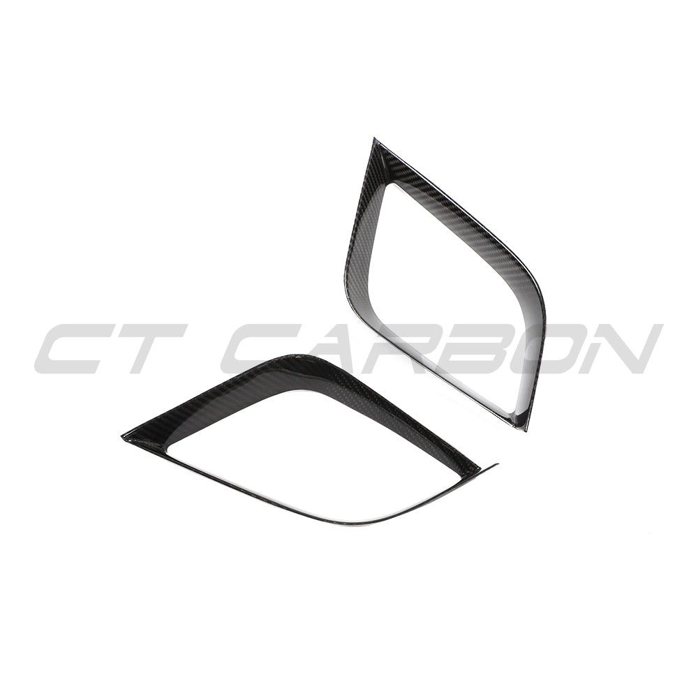 Carbon fibre bumper trim accessory for Porsche 911 991.2 GTS (2017-2019) by CT Carbon, shown on the vehicle.