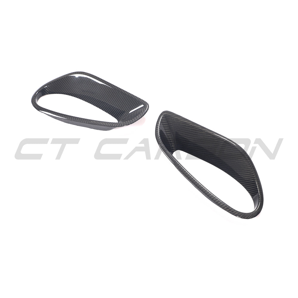 CT Carbon Porsche 911 991 Turbo carbon fiber air intake accessories, showing sleek, high-performance engine components.