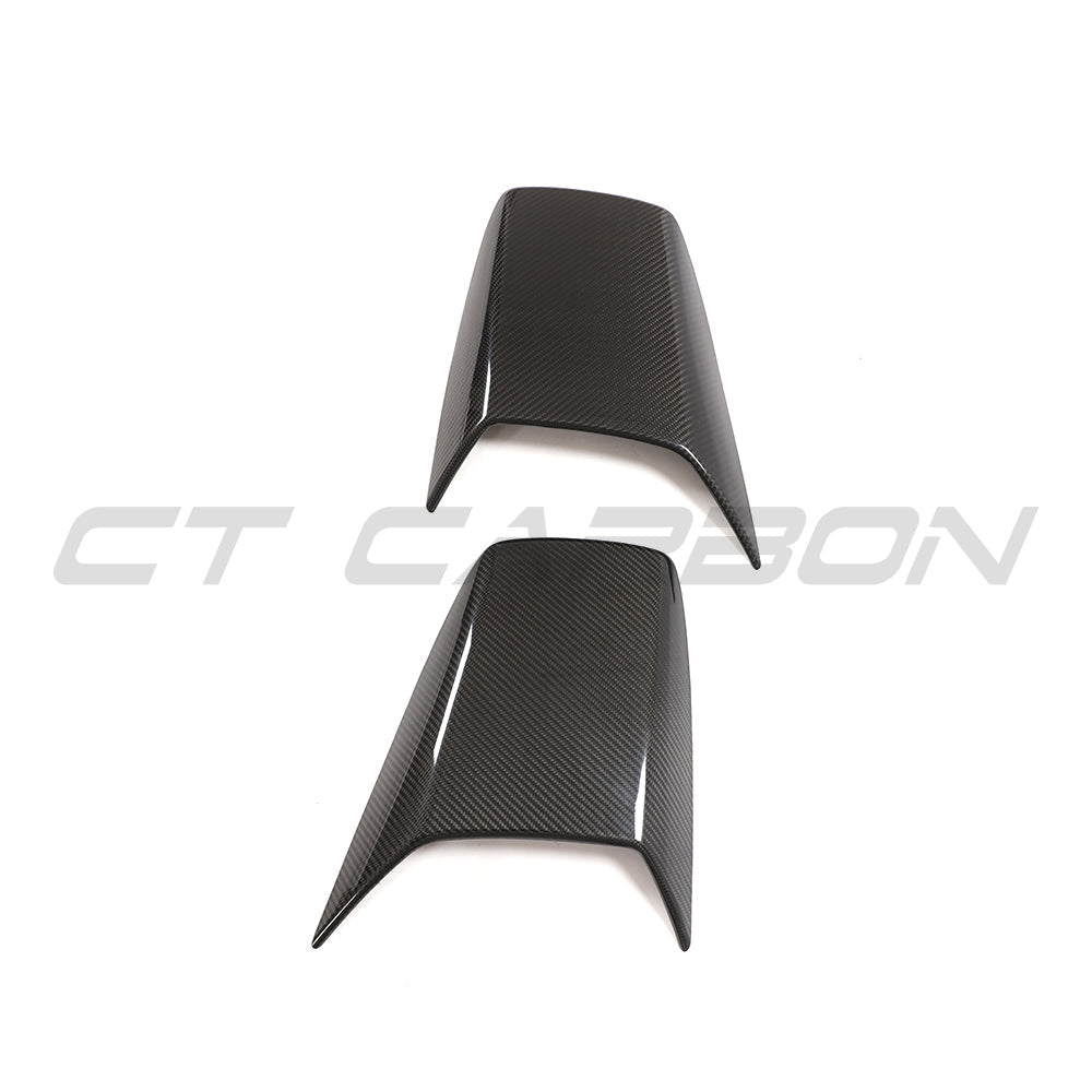 CT Carbon Porsche 911 991.2 GT3 2017-2021 carbon fibre rear scoop covers, close-up view showing textured aerodynamic accessories.