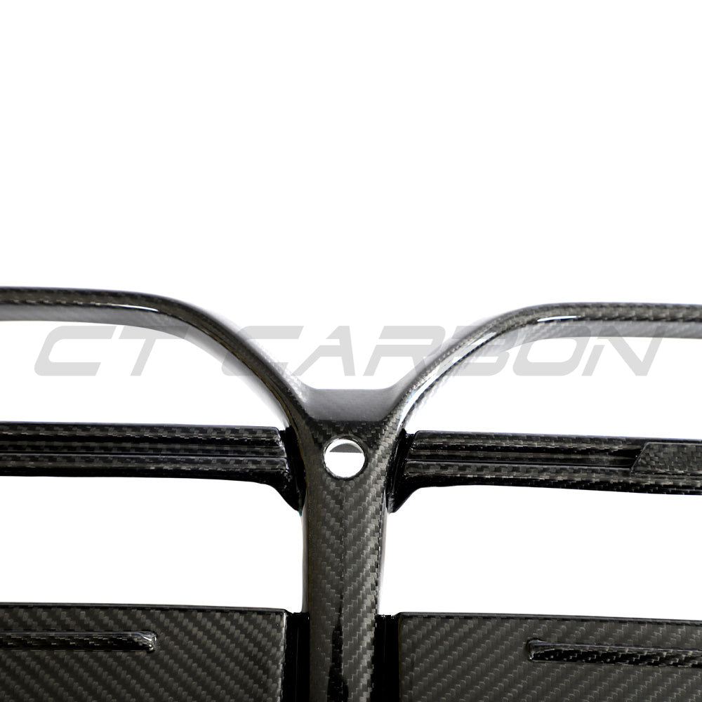 BMW 4 Series G22 G23 carbon fiber CSL grille by CT Carbon, featuring sleek black design without additional accessories.
