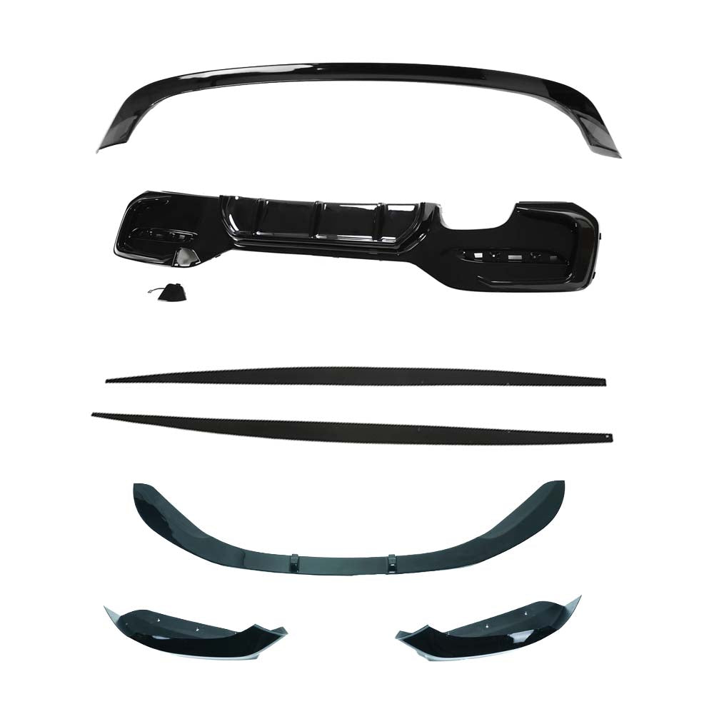 BMW F20/F21 1 Series LCI twin left gloss black kit by CT Carbon, showing the sleek, high-quality automotive body parts.