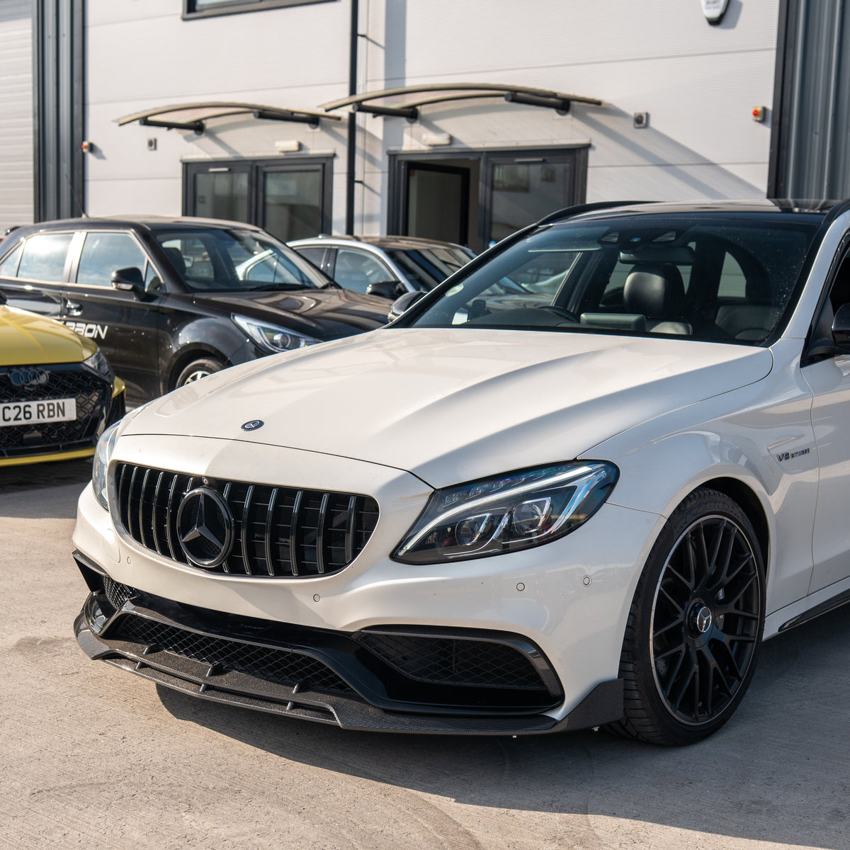 MERCEDES C63 W205 SALOON/ESTATE CARBON FIBRE SPLITTER - V1