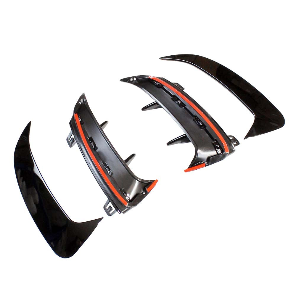 MERCEDES A-CLASS A35 V177 GLOSS BLACK REAR BUMPER CORNERS