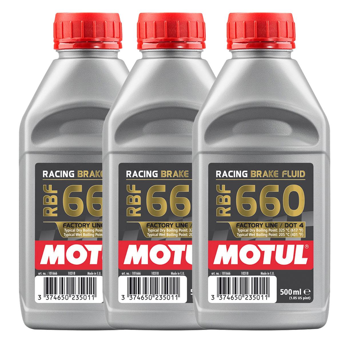Motul RBF 660 Factory Line DOT 4 Racing Brake Fluid 1.5L (3 x 500ml)