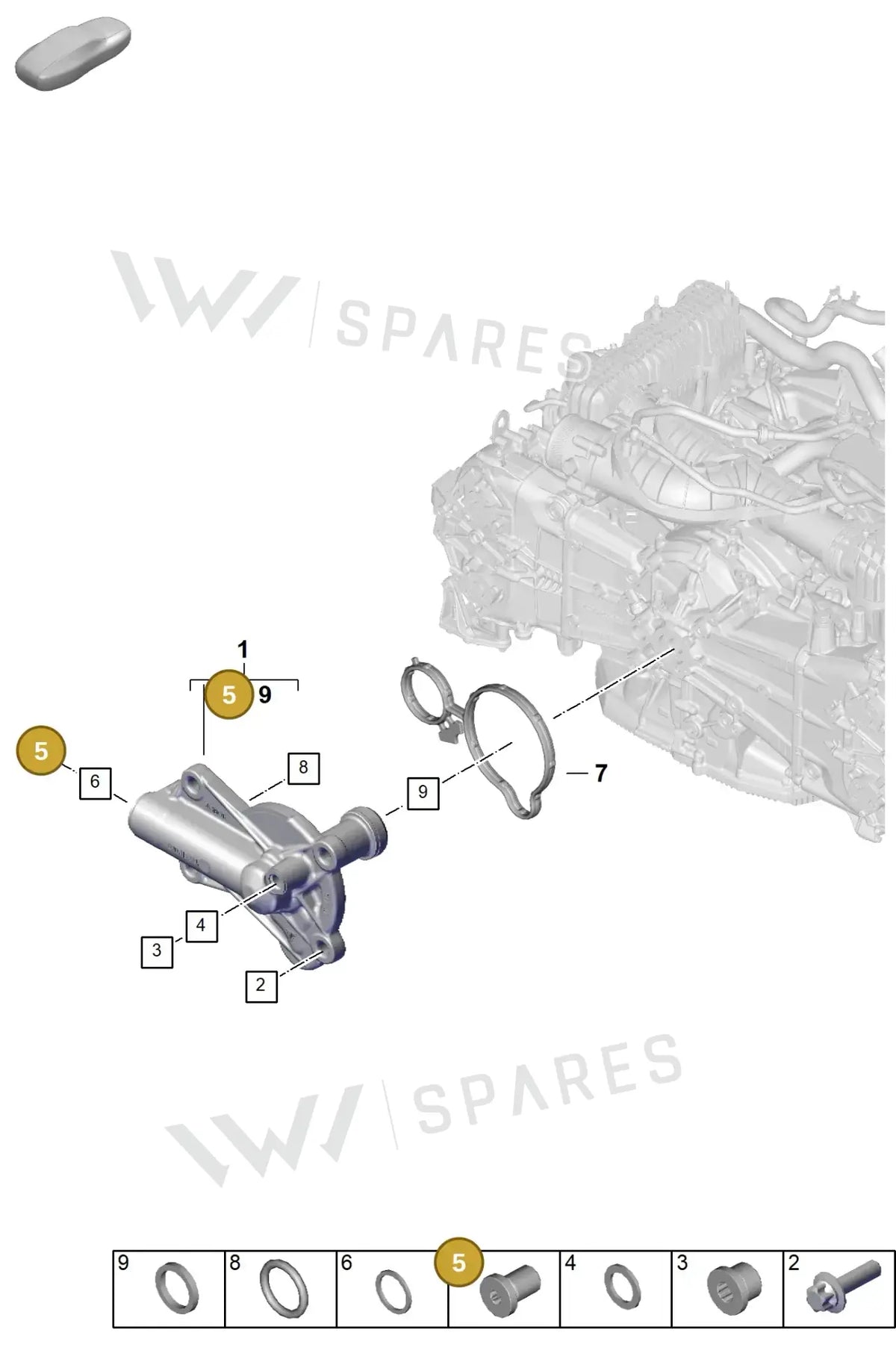 PAF911559 – manufacturer parts catalogue diagram for identification; only the listed part is supplied
