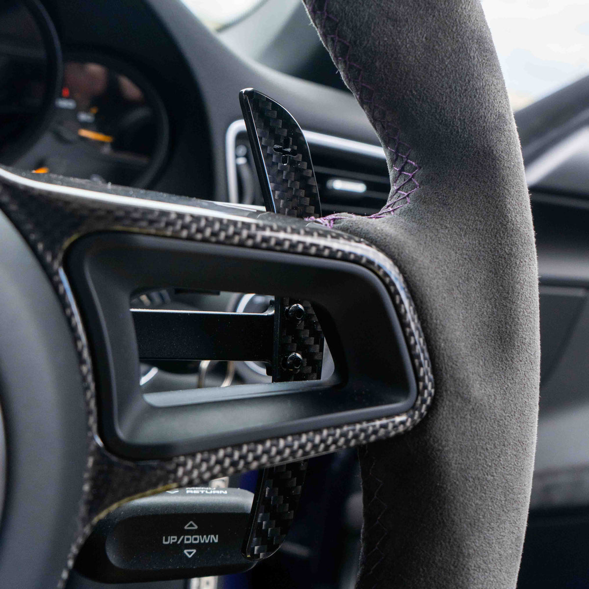 CT Carbon magnetic carbon fiber paddle shifters for Porsche 911, Cayman, Boxster, Cayenne, and Macan 2013+ interior accessories