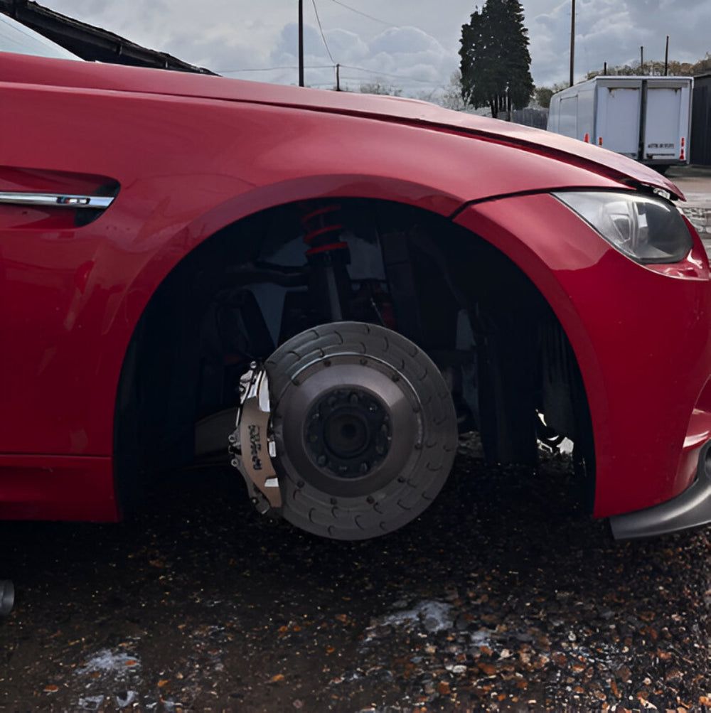 BMW M2 M3 M4 F80 F82 F87 BTCC Big Brake Kit with AP Racing CP9660 nickel-plated calipers, red brake calipers and complete kit.