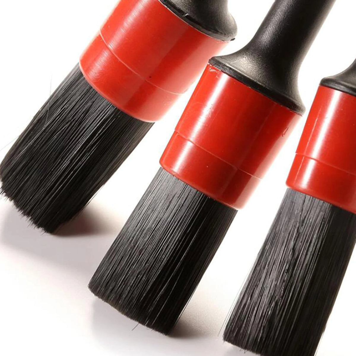 Nineteen72 Performance 5-piece detailing wheel brushes set with various brush sizes for cleaning car wheels and rims.