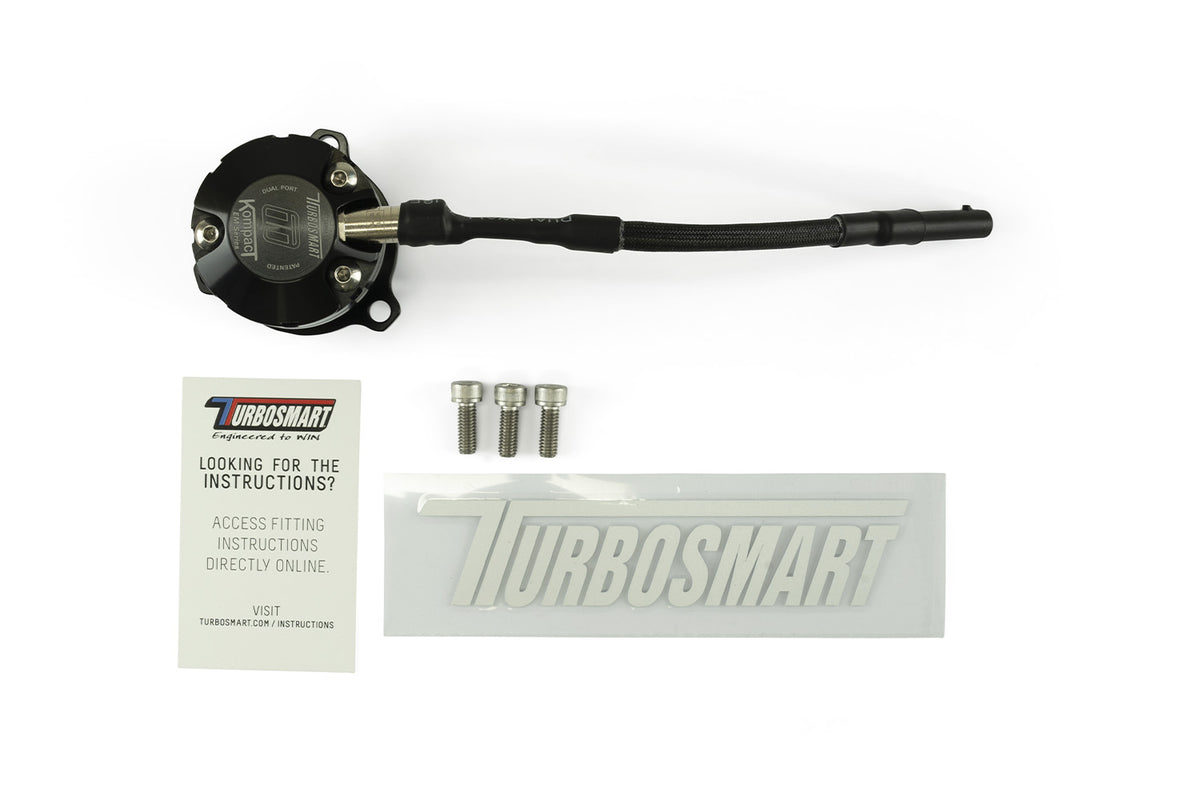Turbosmart BMW M2 F87 Kompact EM BOV VR11 dual port boost control valve on a white background