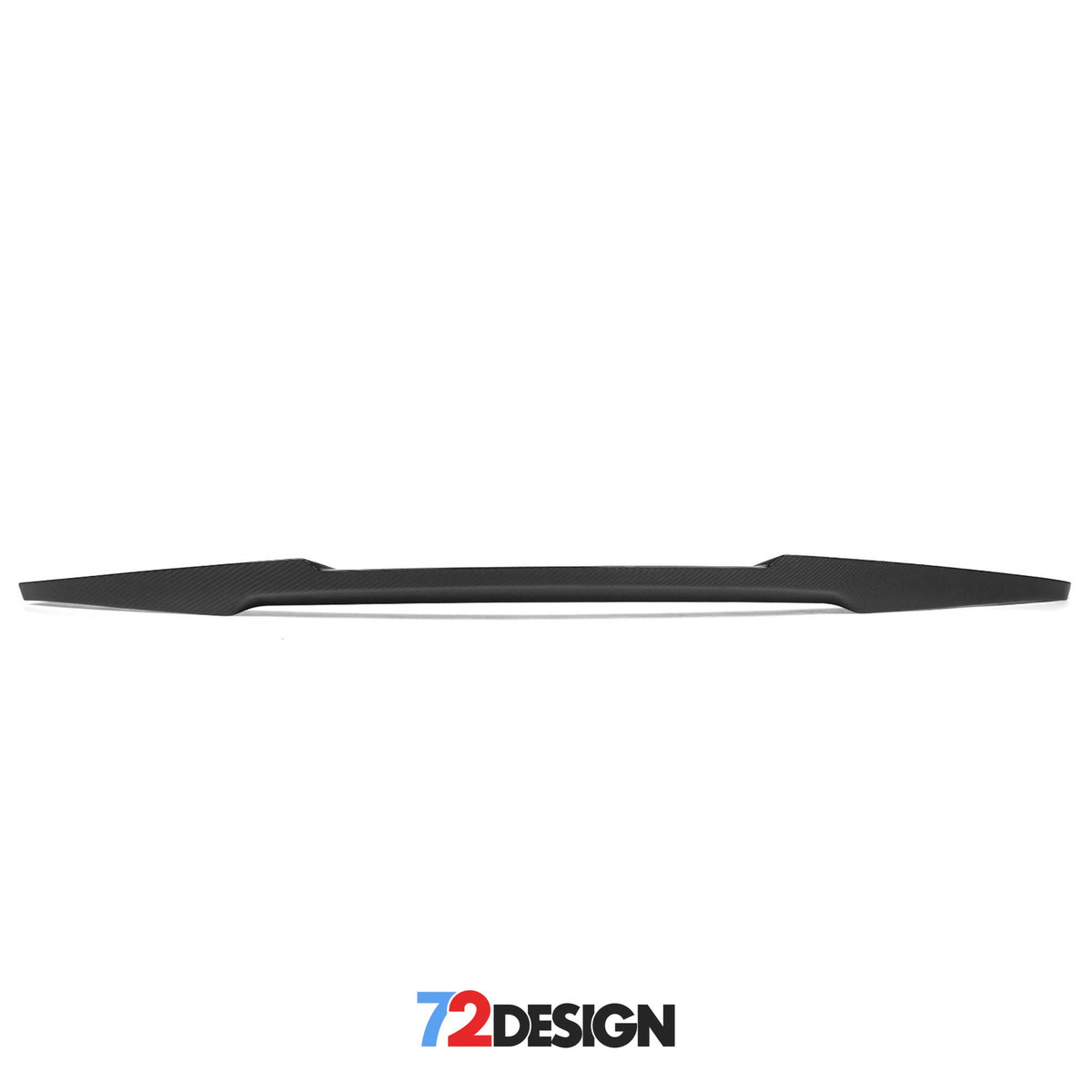 BMW 2 Series F22 gloss carbon fibre performance style spoiler by 72Design, showcasing its sleek, aerodynamic design.