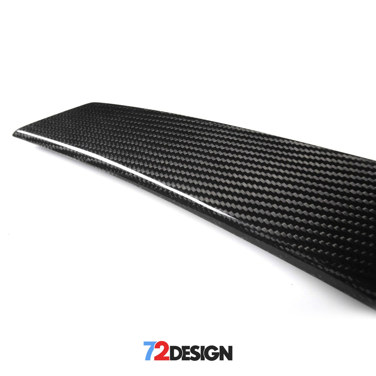 BMW 2 Series F22 gloss carbon fibre spoiler by 72Design, featuring a sleek, performance-style aerodynamic design.