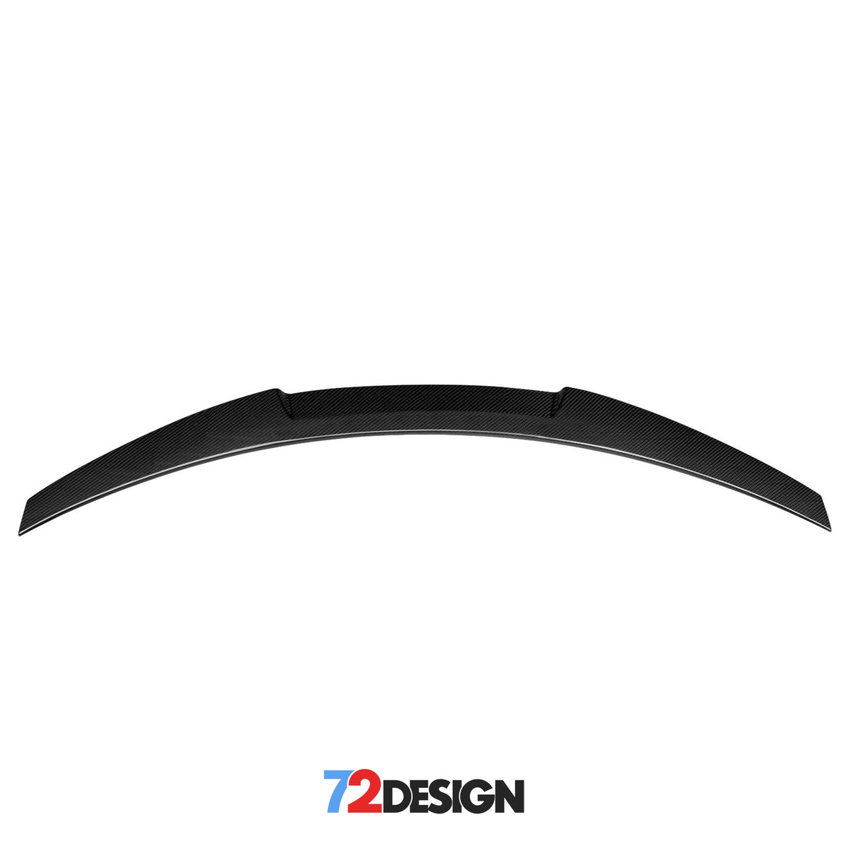 BMW 2 Series F22 gloss carbon fibre performance style spoiler by 72Design, showing the sleek, lightweight aerodynamic design.