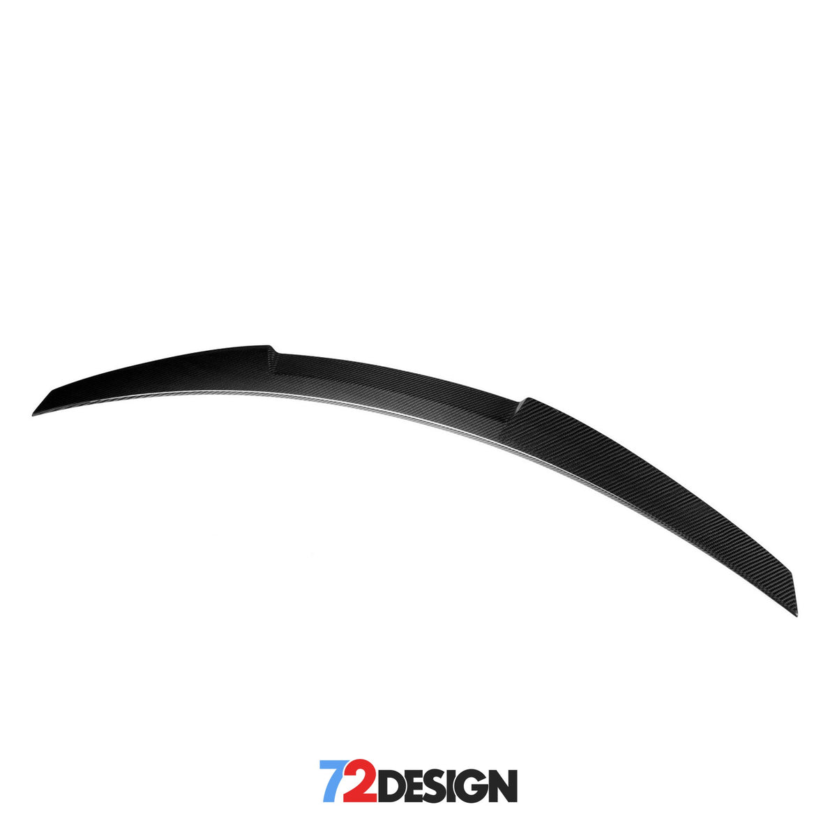 72Design BMW 2 Series F22 gloss carbon fiber performance style spoiler, showcasing sleek aerodynamic design on a sports car.