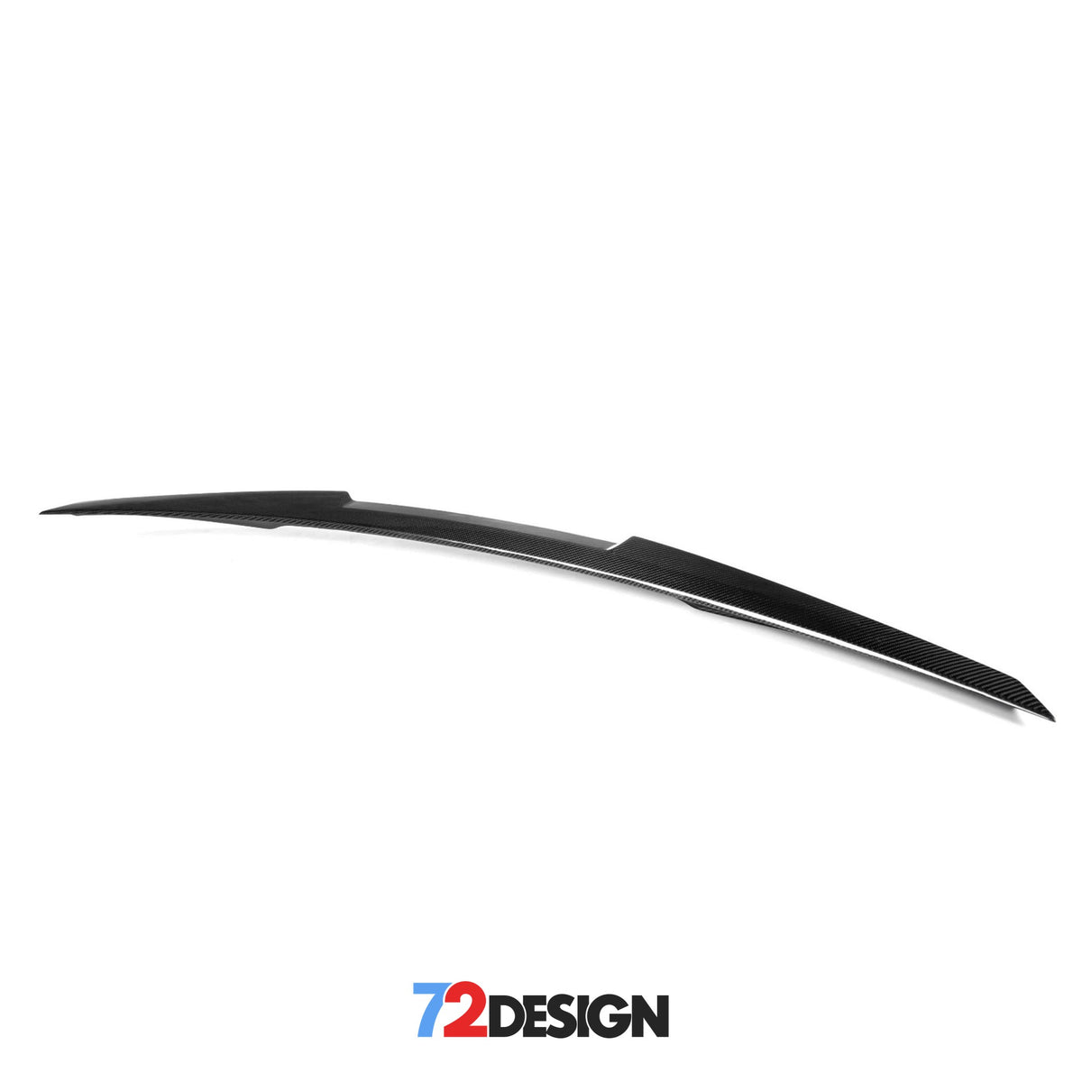 BMW 2 Series F22 gloss carbon fibre performance style spoiler by 72Design, showcasing sleek, aerodynamic design and high-quality finish.