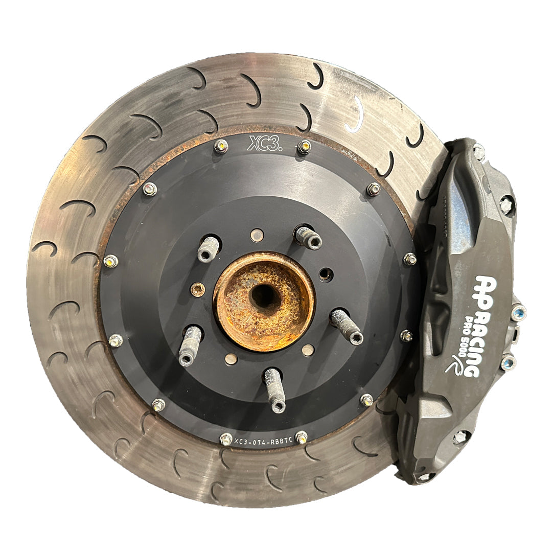XC3 Engineering BMW M3 E9X/E92 BTCC custom brake rotor bells with 368mm x 36mm size for AP Racing CP9660 calipers.