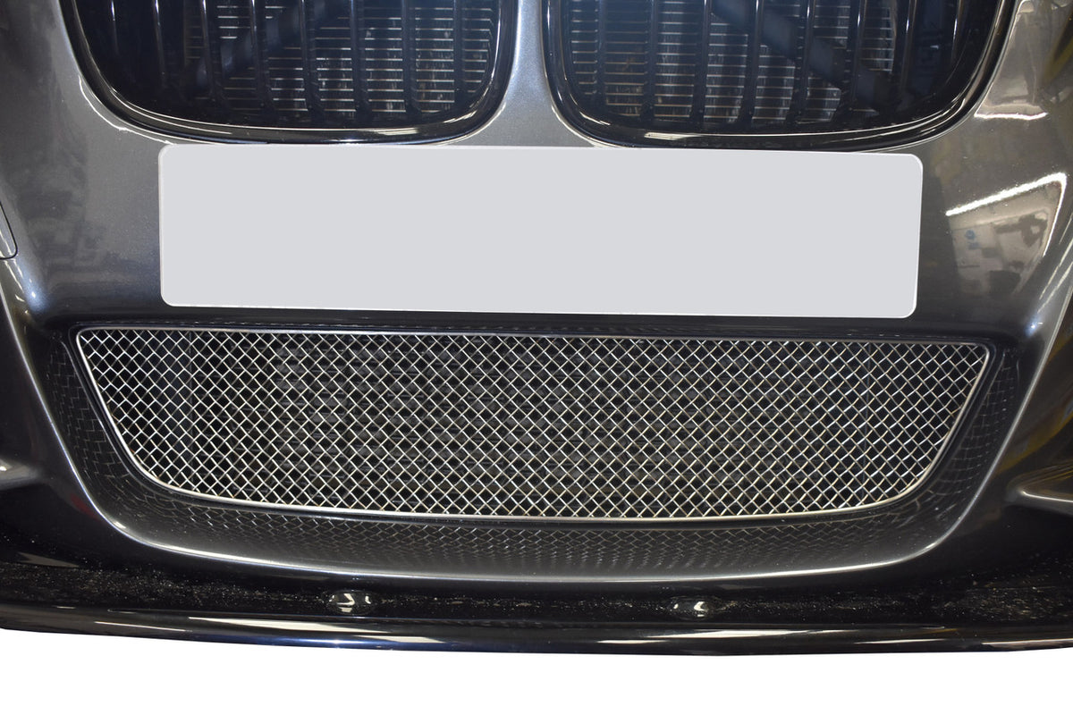 ZunSport BMW M135i front grille set showing sleek black grille design with the ZunSport logo and detailed mesh pattern.