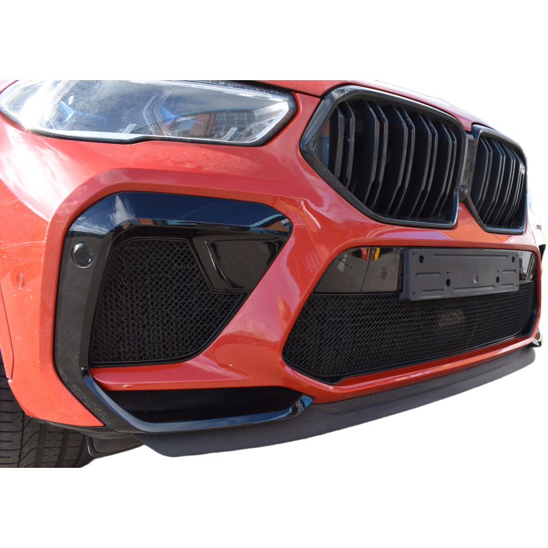 ZunSport front grille set for BMW X6 M Competition, featuring a sleek, black design with a sporty mesh pattern.