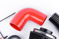 Ramair ProRam induction kit with red hoses for VW MK5 R32, featuring high-performance air intake components.
