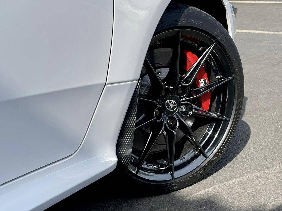 Automotive Passion carbon fiber arch guard set for Toyota Yaris GR 2020+, front and rear wheel arch protection