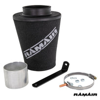 Ramair Punto Abarth 1.4T SR induction kit with high-performance air filter and intake tubing for improved engine airflow.