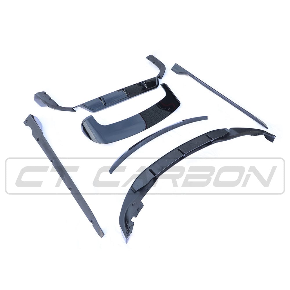 BMW G05 X5 2018-2023 CT Carbon full black plastic kit, includes all parts for exterior upgrade on the BMW X5 SUV.