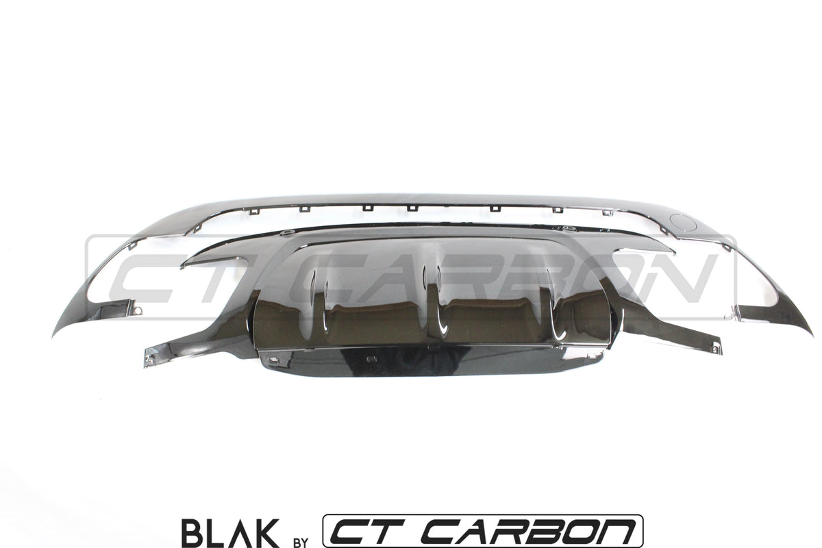 Full black edition trim pack kit for 2017+ Range Rover Velar by CT Carbon, featuring black accents and details.