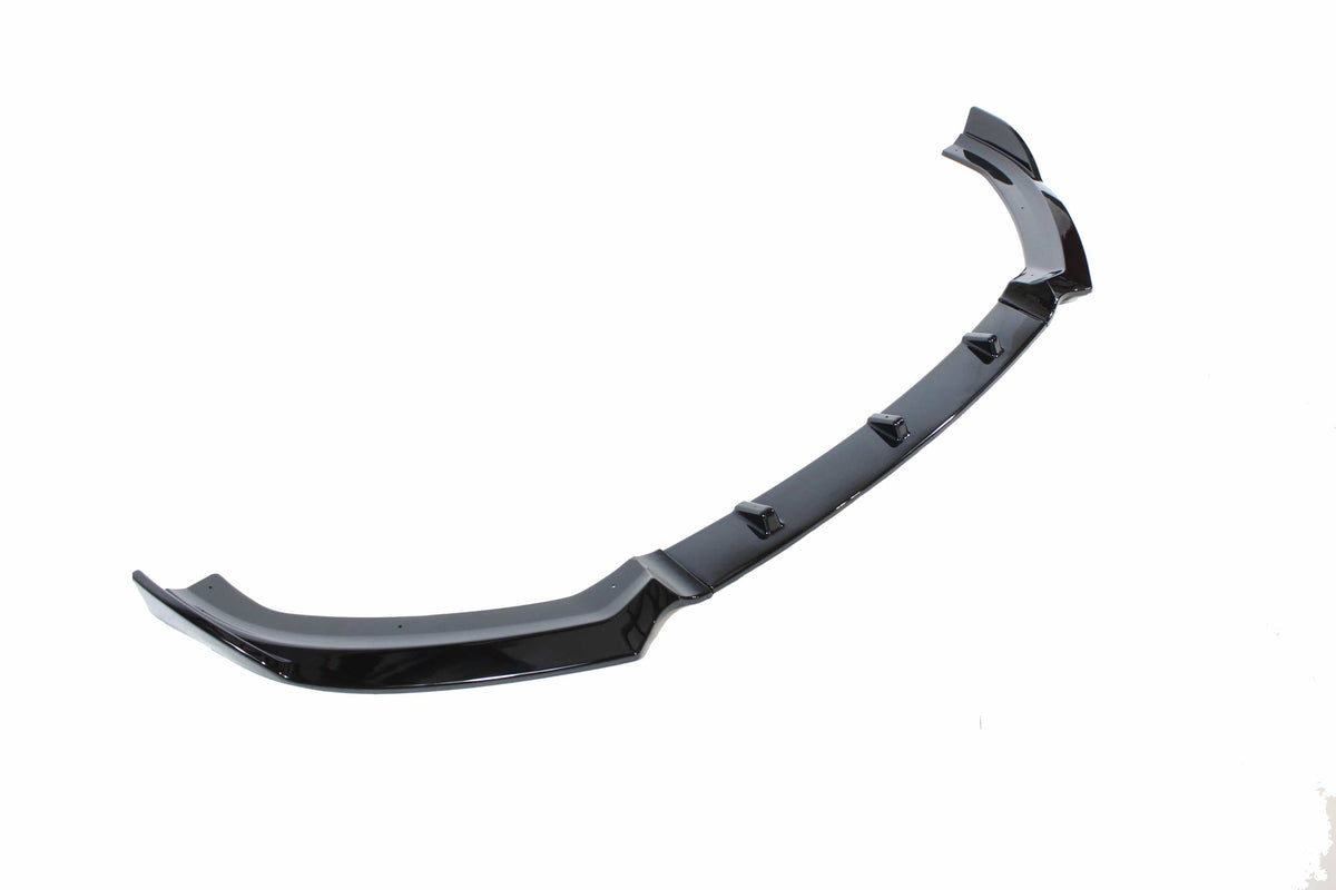 CT Carbon gloss black splitter for Audi A3 S-Line and S3 8V facelift 2017-2020, front aerodynamic enhancement.